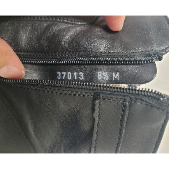 La Canadienne Black Leather Zip Up Ankle Boots Sz 8.5M 37013 Side Buckle - Picture 3 of 13